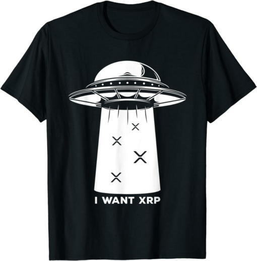 XRP Coin T-Shirt I Want Ripple Token Crypto Millionaire