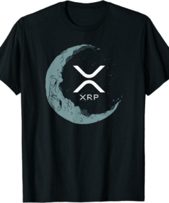 XRP Coin T-Shirt Internet Money Cryptocurrency Ripple Moon