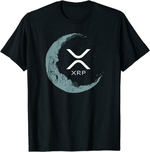 XRP Coin T-Shirt Internet Money Cryptocurrency Ripple Moon