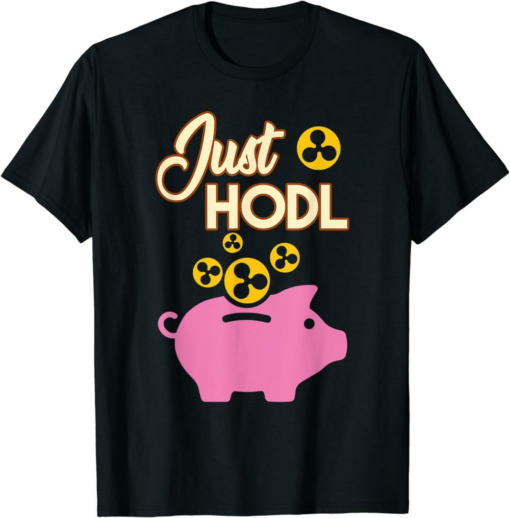 XRP Coin T-Shirt Just Hodl Ripple Cryptocurrency Digital