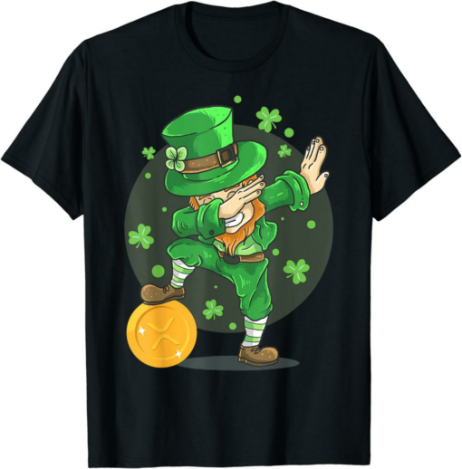 XRP Coin T-Shirt Leprechaun Dabbing Funny St Patricks Day