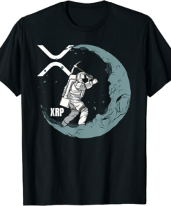 XRP Coin T-Shirt Mining Crypto Moon Man Miner Currency