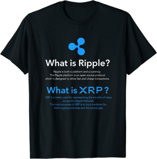 XRP Coin T-Shirt Ripple Definition In Crypto DeFi Technology