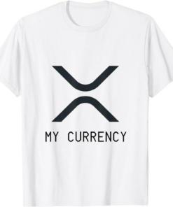 XRP Coin T-Shirt Ripple My Currency The Ripple Crypto Logo