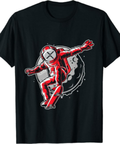 XRP Coin T-Shirt Ripple Space Skating Cryptocurrency