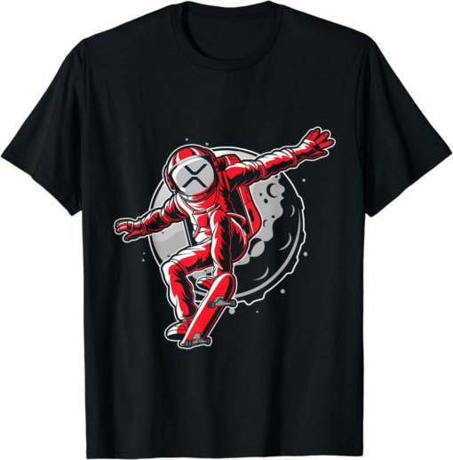 XRP Coin T-Shirt Ripple Space Skating Cryptocurrency