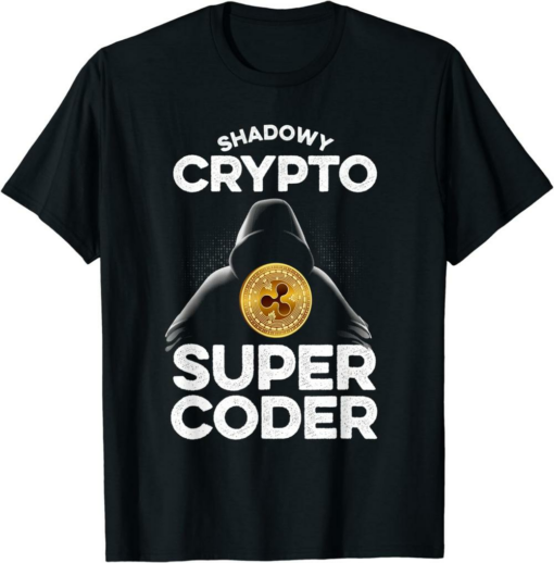 XRP Coin T-Shirt Shadowy Crypto Super Coder Ripple
