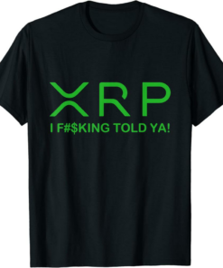 XRP Coin T-Shirt To The Moon Cryptocurrency Gifts Bullrun