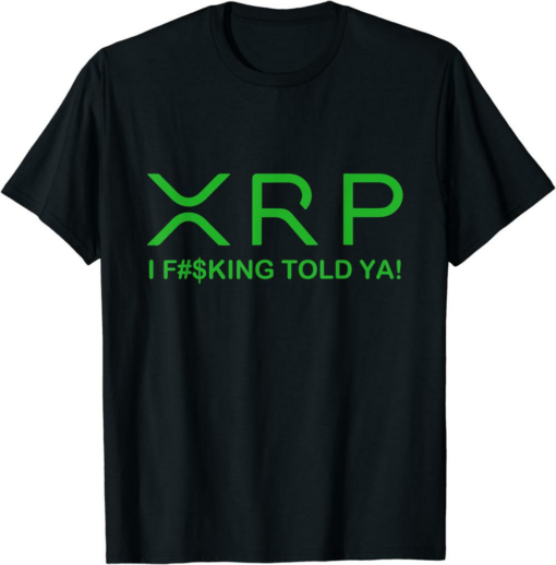 XRP Coin T-Shirt To The Moon Cryptocurrency Gifts Bullrun