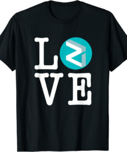 Zilliqa To The Moon T-Shirt Love Logo Hodl Zil Crypto