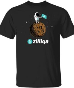Zilliqa To The Moon T-Shirt Zil Crypto Featuring Astronaut