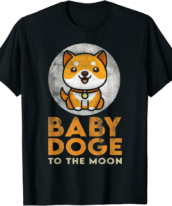 Black Doge Universe T-Shirt Baby Doge To The Moon Crypto
