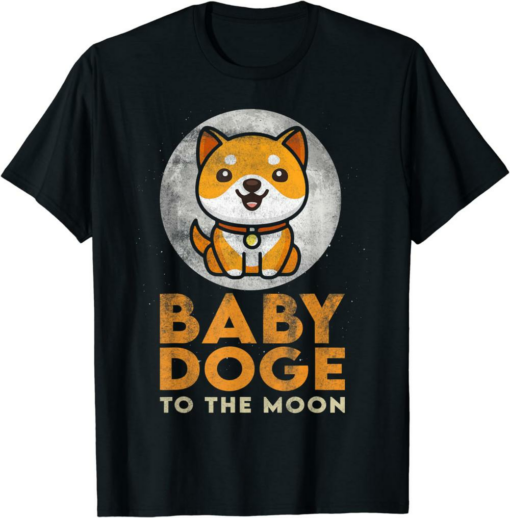 Black Doge Universe T-Shirt Baby Doge To The Moon Crypto