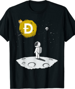 Black Doge Universe T-Shirt Cryptocurrency Dogecoin Hodler