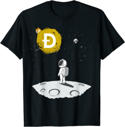 Black Doge Universe T-Shirt Cryptocurrency Dogecoin Hodler