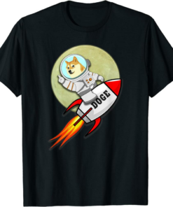 Black Doge Universe T-Shirt Doge To The Moon Crypto