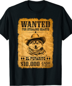 Black Rodeo Doge Remill T-Shirt Cute Shiba Inu Dog Wanted