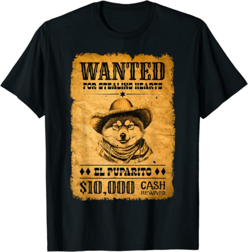 Black Rodeo Doge Remill T-Shirt Cute Shiba Inu Dog Wanted