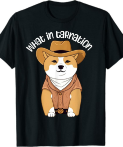 Black Rodeo Doge T-Shirt Cowboy Shiba Inu Funny Western