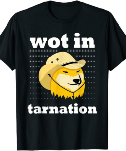 Black Rodeo Doge T-Shirt What In Tarnation Funny Dog Meme