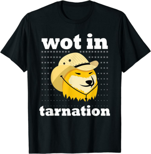 Black Rodeo Doge T-Shirt What In Tarnation Funny Dog Meme