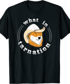Black Rodeo Doge T-Shirt What In Tarnation Meme Dog Wot