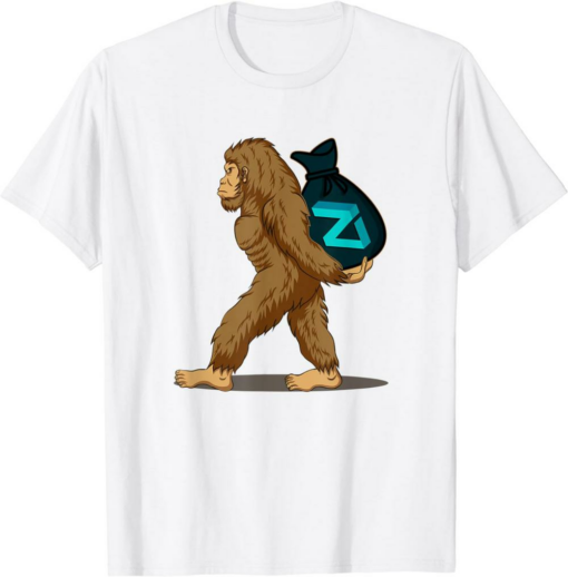 Build On Zilliqa T-Shirt Bigfoot Hodling Zil Love Sasquatch