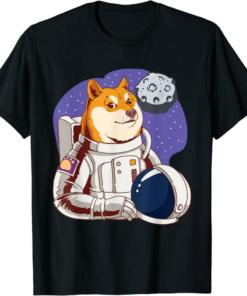 Doge Universe T-Shirt Astronaut On His Way To The Moon