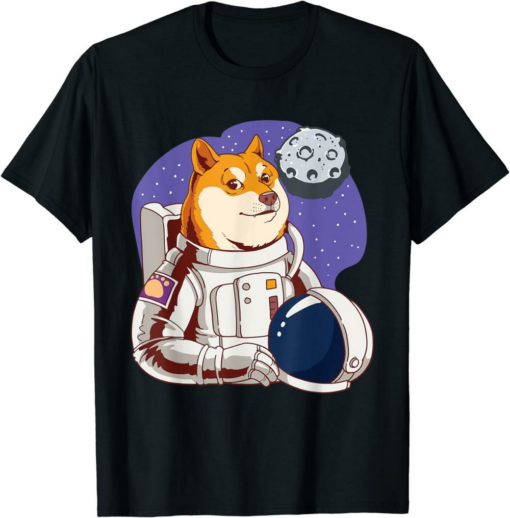 Doge Universe T-Shirt Astronaut On His Way To The Moon