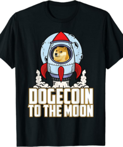 Doge Universe T-Shirt Dogecoin To The Moon Shiba Rocket