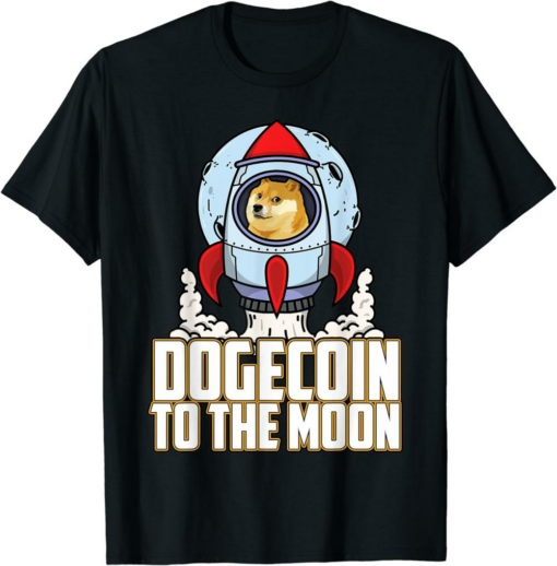 Doge Universe T-Shirt Dogecoin To The Moon Shiba Rocket