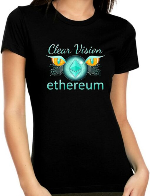 Ethereum Surface T-Shirt Crypto Clear Vision Logo