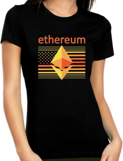 Ethereum Surface T-Shirt Usa Crypto Eth Blockchain Logo