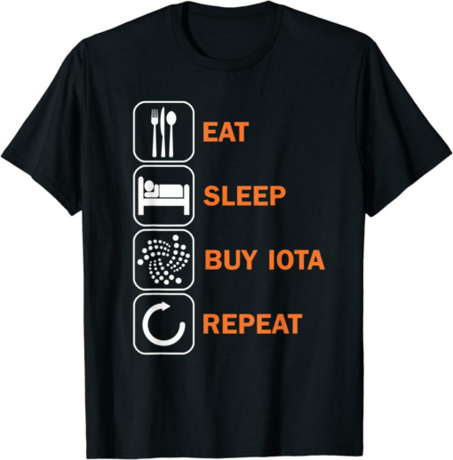 Iota City T-Shirt Motif Food Sleep Buy Krypto Miota