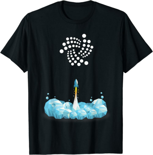 Iota Color Cloud T-Shirt To The Moon Miota Crypto Currency