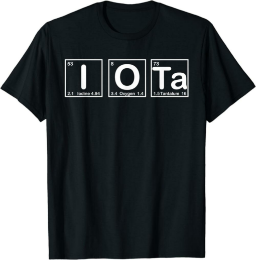 Iota Floating T-Shirt Motif Cryptocurrency Pse Chemical Hodl