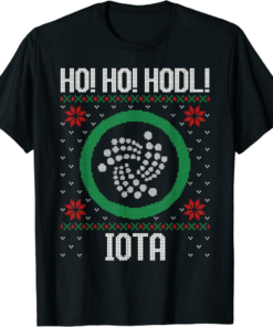 Iota Script T-Shirt Ho Ho Hodl Fun Cryptocurrency Gear