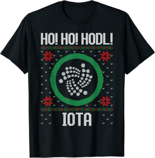 Iota Script T-Shirt Ho Ho Hodl Fun Cryptocurrency Gear