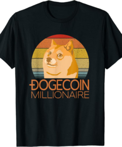 Rodeo Doge Remill T-Shirt Dogecoin Millionaire Retro Sunset