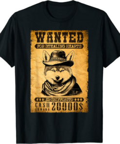 Rodeo Doge Remill T-Shirt Funny Cute Shiba Inu Dog Wanted
