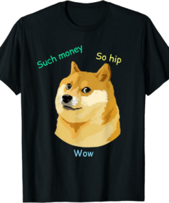 Rodeo Doge T-Shirt Dogecoin Wow Cryptocurrency Blockchain