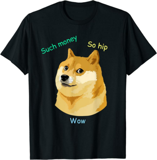 Rodeo Doge T-Shirt Dogecoin Wow Cryptocurrency Blockchain