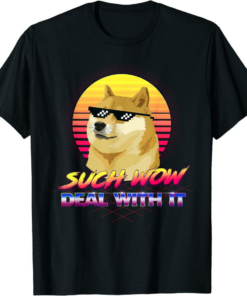 Rodeo Doge T-Shirt Such Wow Deal With It Doge Internet Meme