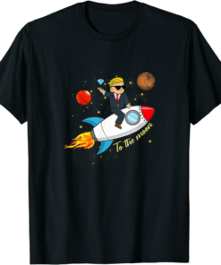 To The Moon T-Shirt Investors Cryptocurrency Token