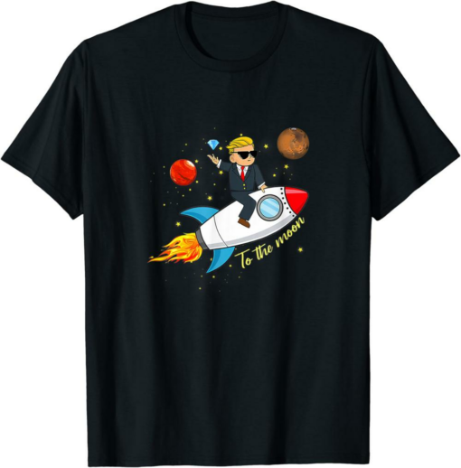 To The Moon T-Shirt Investors Cryptocurrency Token