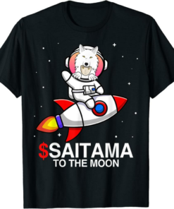 To The Moon T-Shirt Saitama Inu Coin Crypto Token Wallet