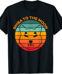 To The Moon T-Shirt Shiba Token Coin Dog Meme Hodl