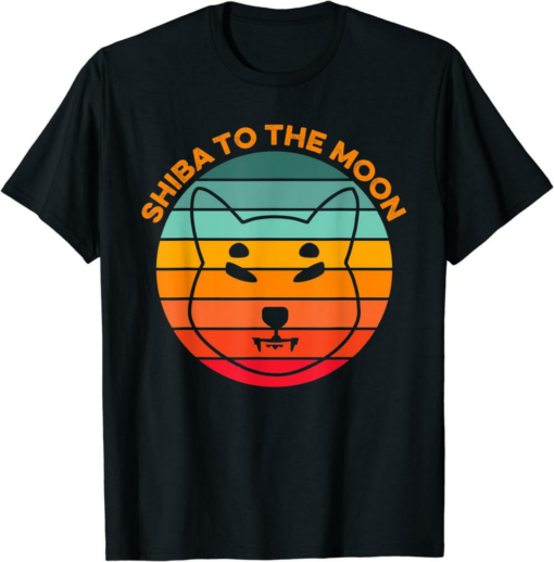 To The Moon T-Shirt Shiba Token Coin Dog Meme Hodl