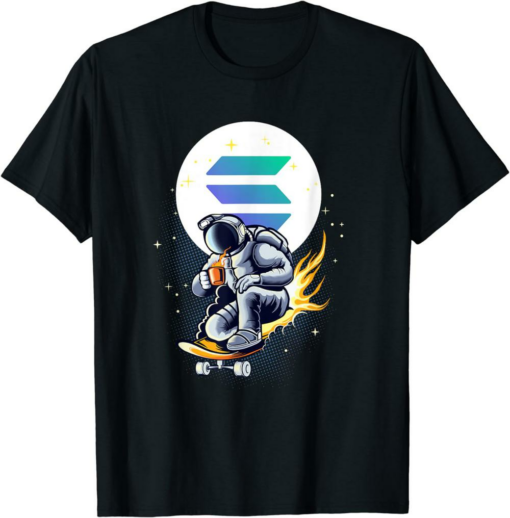 To The Moon T-Shirt Solana Sol Cryptocurrency Token