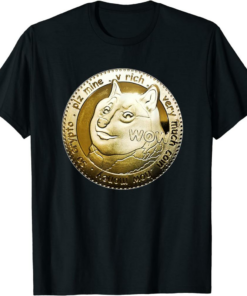 White Wowcoin T-Shirt Cute Dogecoin Much Wow Cryptocurrency